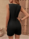 Chain Decor Romper with Pockets - Hovatok
