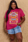 Simply Love Full Size FIND INNER PEACE Graphic Cotton T-Shirt - Hovatok