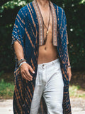 Men's Plus Size Printed Open Front Cover-Up - Hovatok