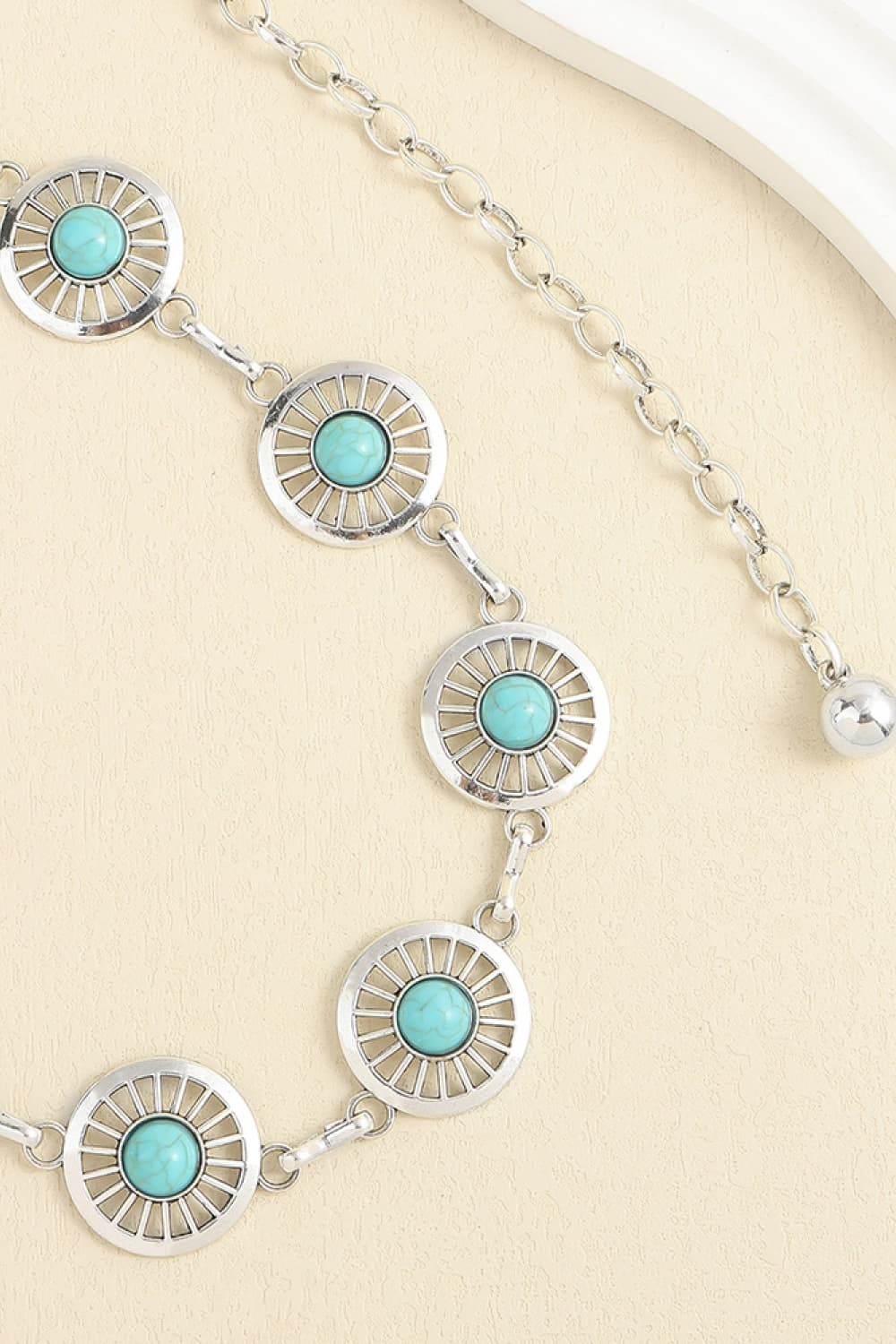 Vintage Turquoise Alloy Belt - Hovatok