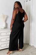 Basic Bae Full Size Spaghetti Strap V-Neck Jumpsuit - Hovatok