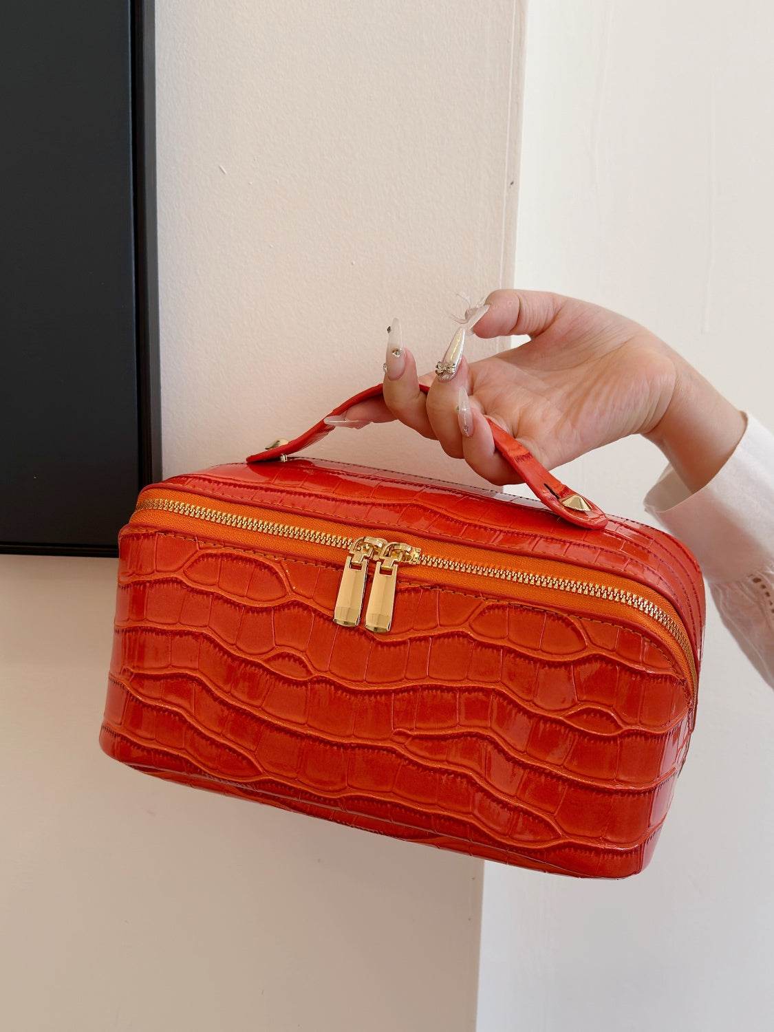 PU Leather Solid Color Wristlet - Hovatok