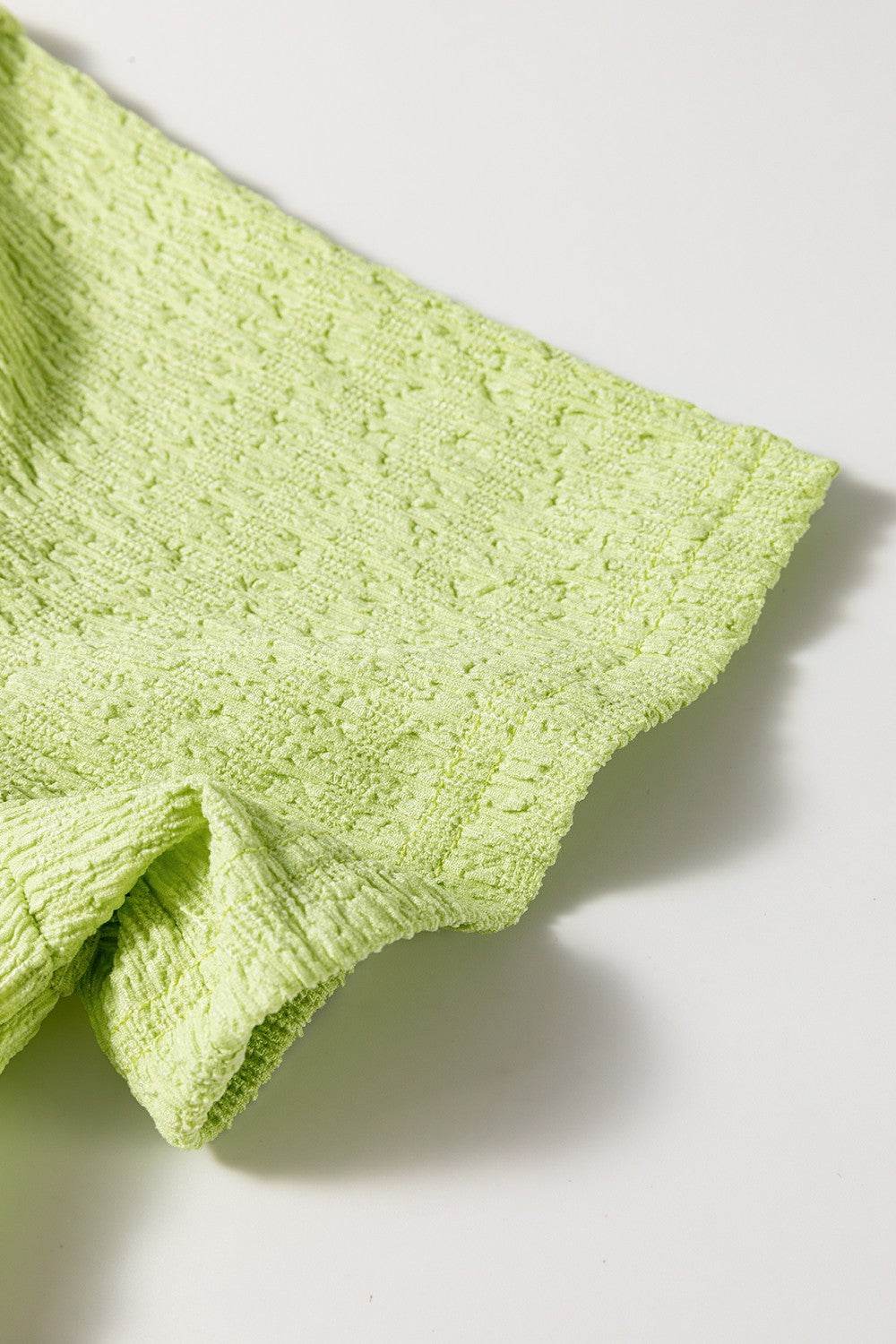 Textured Short Sleeve Patched Pocket Buttoned Romper - Hovatok