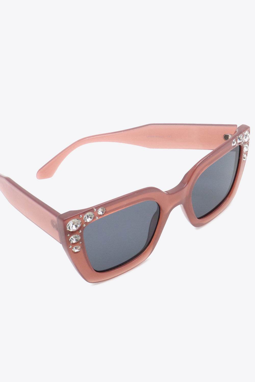 Inlaid Rhinestone Polycarbonate Sunglasses - Hovatok