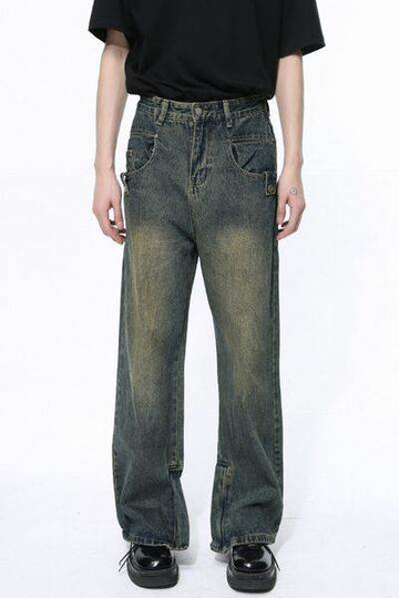Side Slit Jeans with Pockets - Hovatok