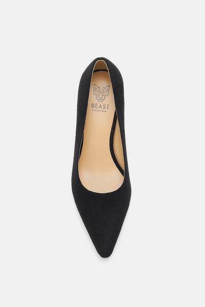Beast Fashion Faux Suede Point Toe Pumps - Hovatok