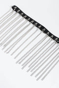 Fringed Chain PU Leather Belt - Hovatok