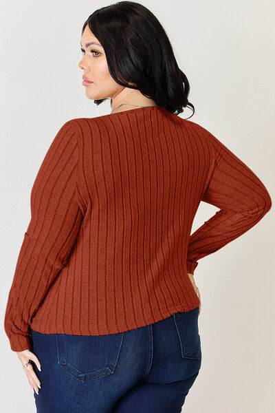 Basic Bae Full Size Ribbed Long Sleeve T-Shirt - Hovatok
