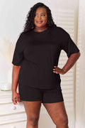 Basic Bae Full Size Soft Rayon Half Sleeve Top and Shorts Set - Hovatok