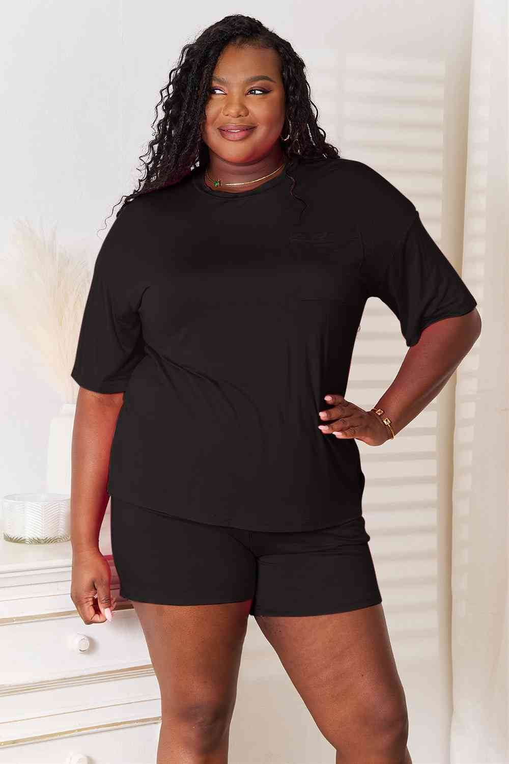 Basic Bae Full Size Soft Rayon Half Sleeve Top and Shorts Set - Hovatok