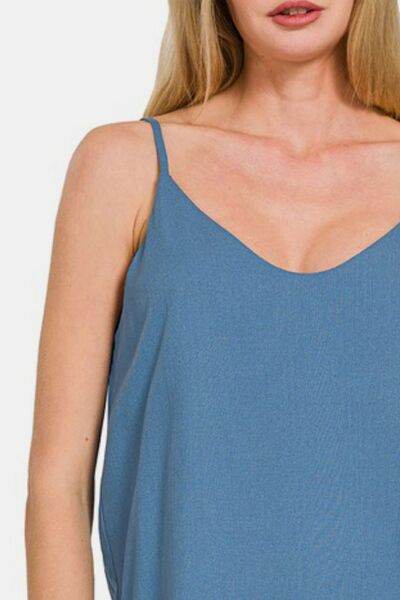 Zenana Two Layered Spaghetti Strap Cami - Hovatok