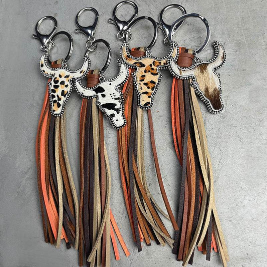 Bull Shape Fringe Key Chain - Hovatok
