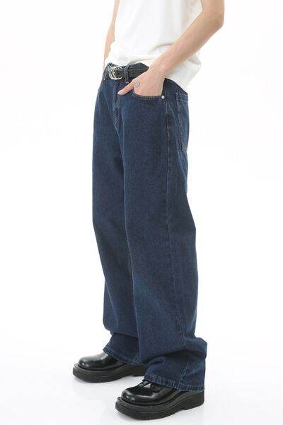 Men's Mid Rise Straight Leg Jeans - Hovatok