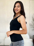Basic Bae Full Size Square Neck Wide Strap Tank - Hovatok