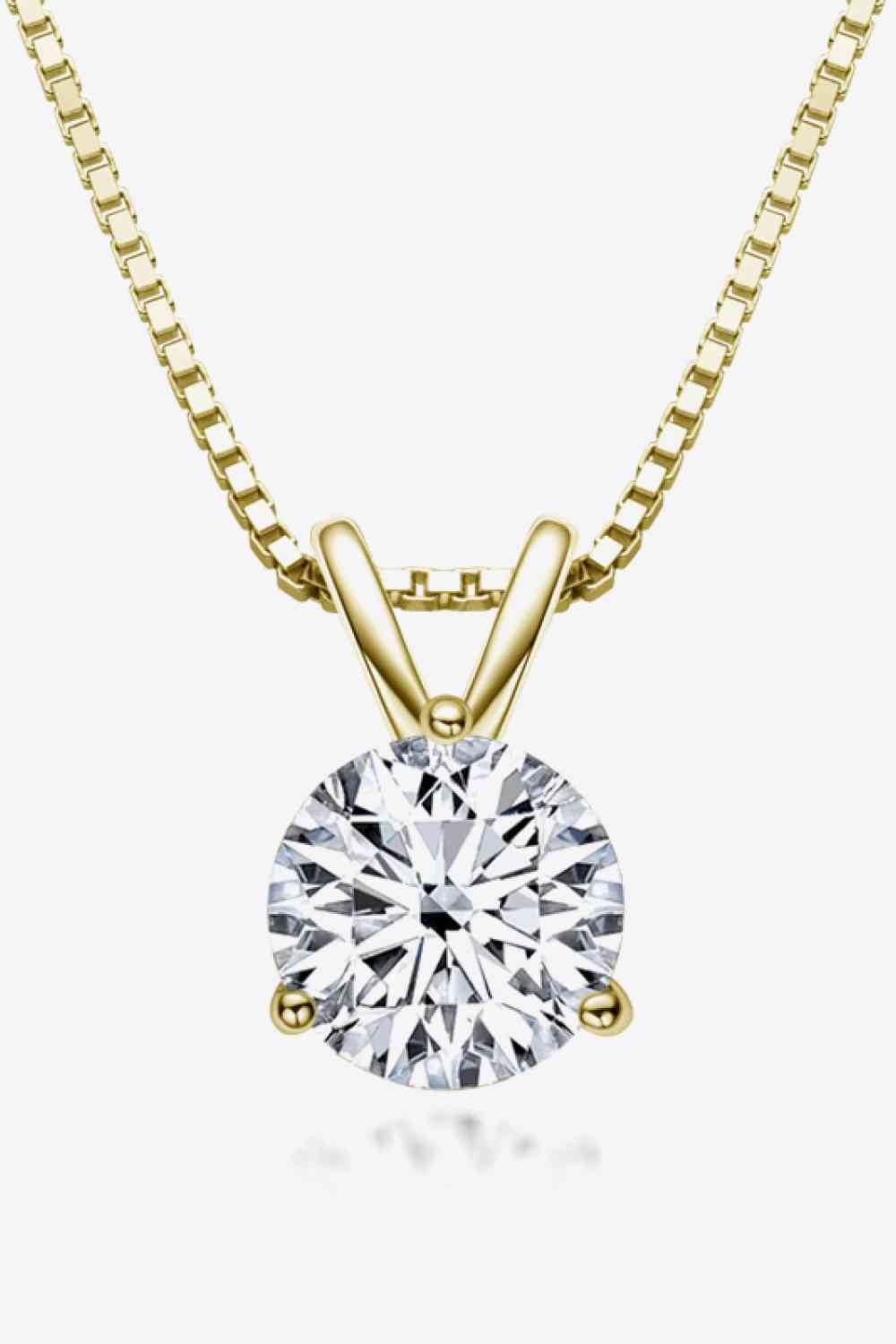 Adored Show Off 1 Carat Moissanite Pendant Necklace - Hovatok