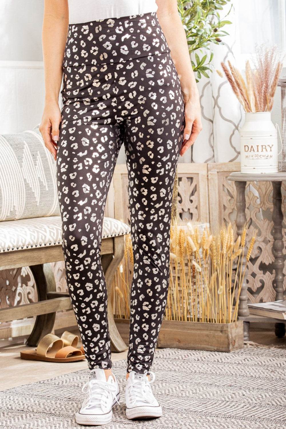 Heimish Full Size Leopard High Waist Leggings - Hovatok