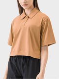 Millennia Half Button Short Sleeve Active T-Shirt - Hovatok