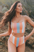 Square Neck Color Block Swim Set - Hovatok