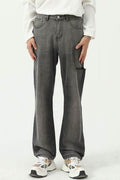 Wide Straight Men's Jeans with Pockets - Hovatok