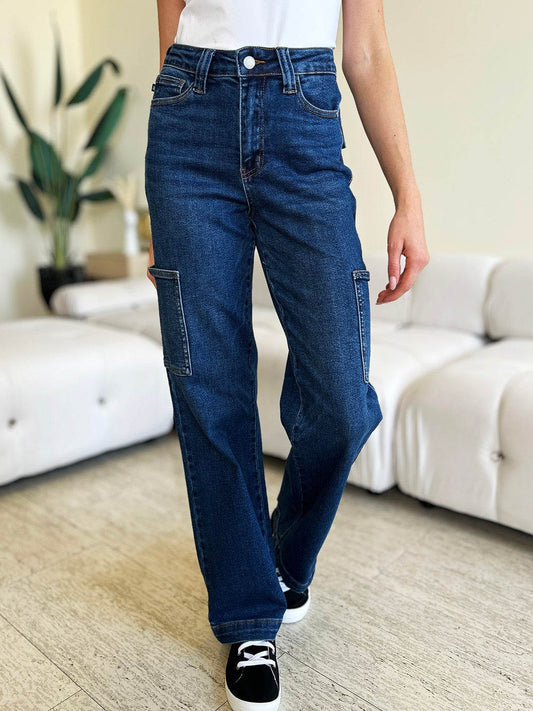 Judy Blue Full Size High Waist Cargo Jeans - Hovatok