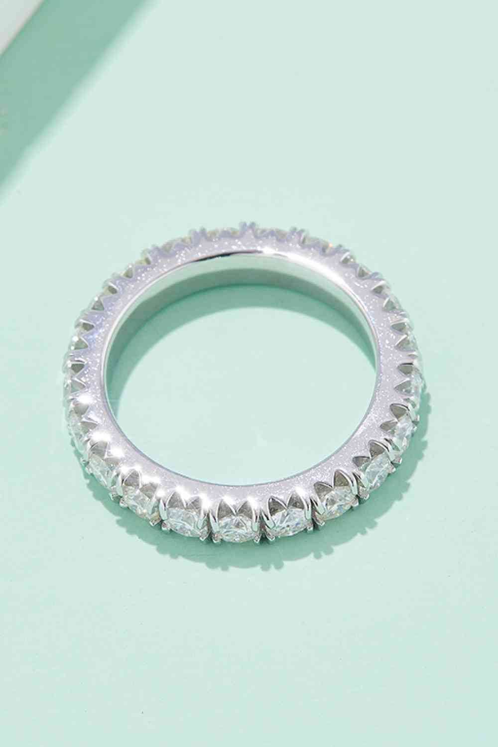Adored 2.3 Carat Moissanite 925 Sterling Silver Eternity Ring - Hovatok