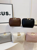 PU Leather Woven Clutch - Hovatok