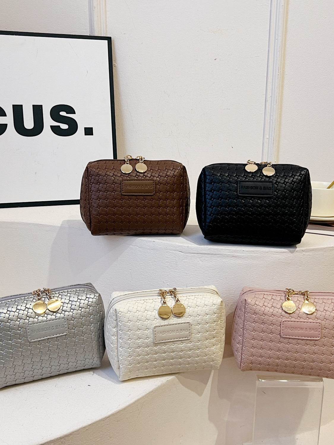 PU Leather Woven Clutch - Hovatok