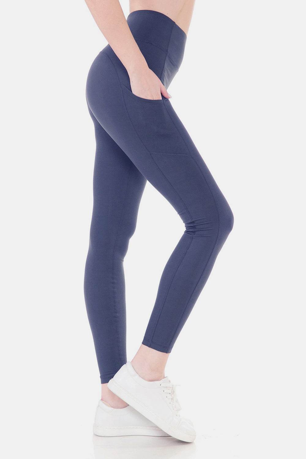 Leggings Depot High Waist Wide Waistband Leggings - Hovatok