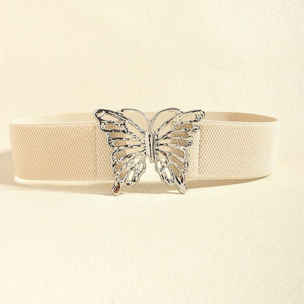 Butterfly Alloy Buckle Elastic Belt - Hovatok