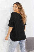 BOMBOM At The Fair Animal Textured Top in Black - Hovatok