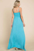 Culture Code Full Size Smocked Cami Maxi Dress with Pockets - Hovatok