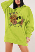 Simply Love Simply Love Full Size Floral Skull Graphic Hoodie - Hovatok