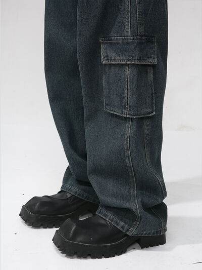 Men's Multi Pocketed Cargo Jeans - Hovatok