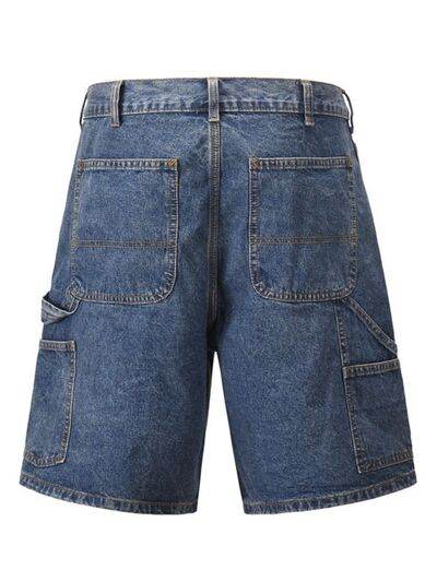 Men's Washed Denim Bermuda Shorts - Hovatok