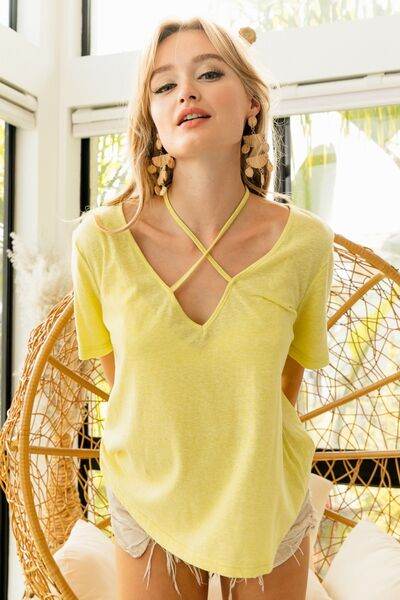 BiBi Tied Detail Short Sleeve T-Shirt - Hovatok