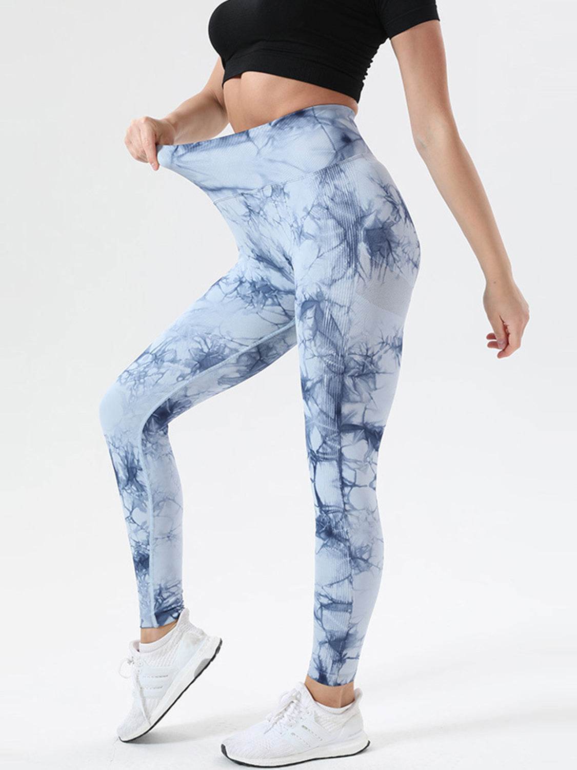 Tie-Dye High Waist Active Leggings - Hovatok
