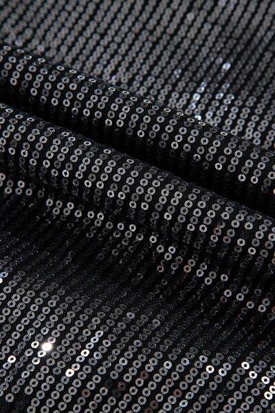 Sequin Surplice Long Sleeve Bodysuit - Hovatok