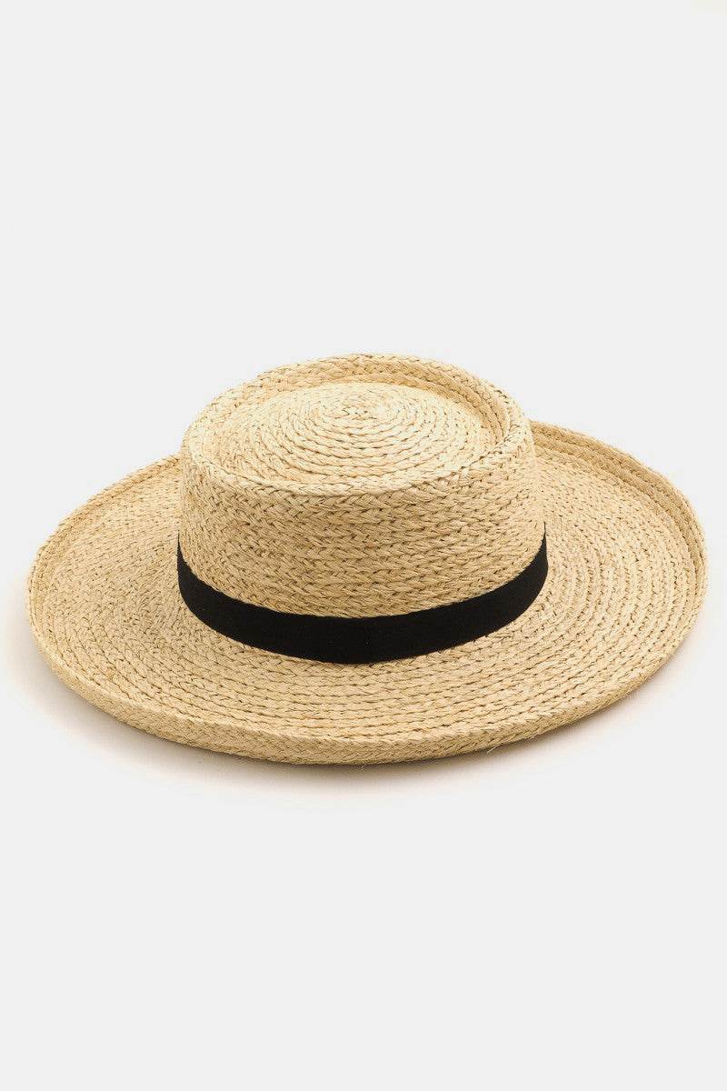 Fame Wide Brim Straw Weave Hat - Hovatok