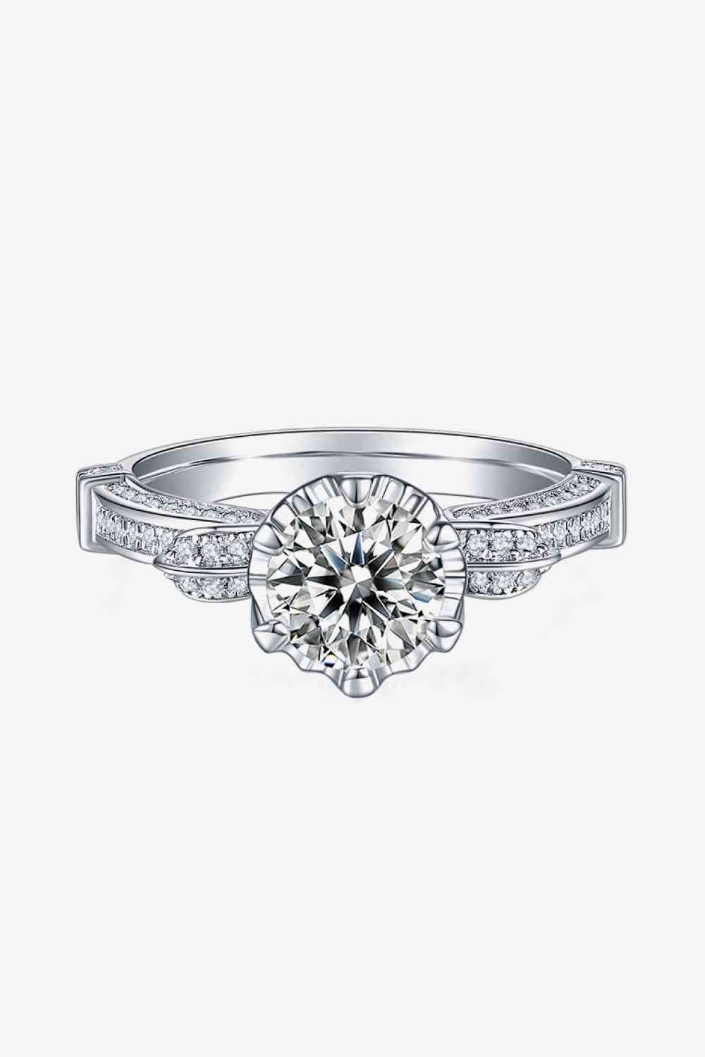 Adored 1 Carat Moissanite 925 Sterling Silver Ring - Hovatok