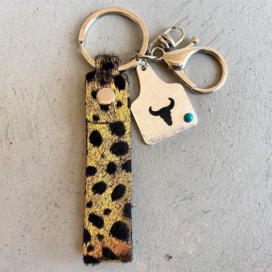 Genuine Leather Alloy Keychain - Hovatok