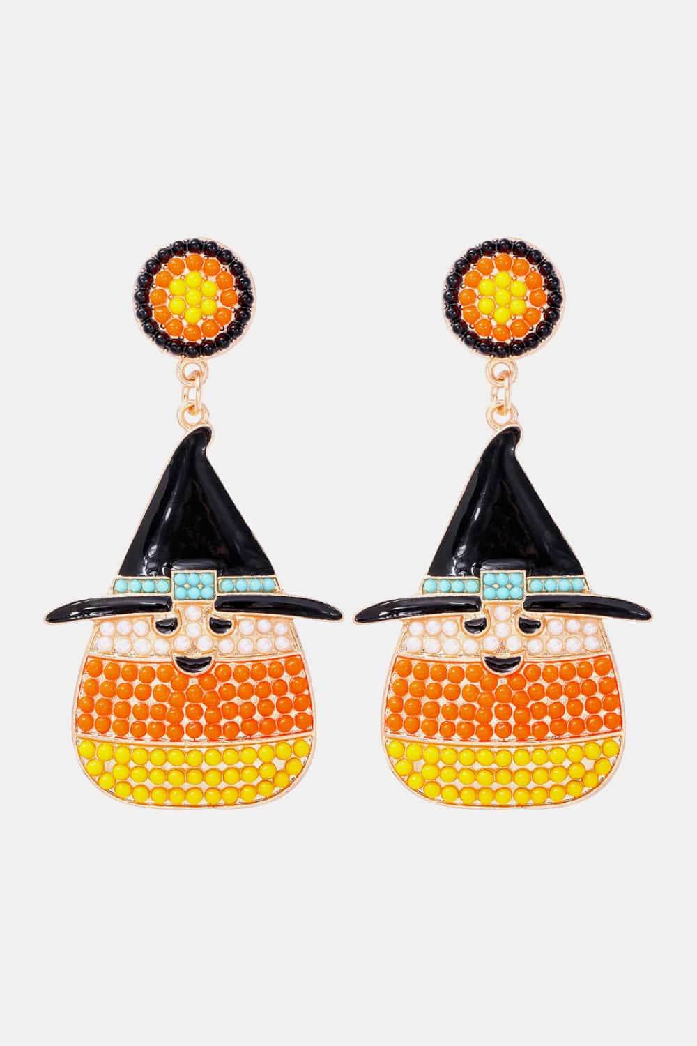 Witch's Hat Shape Synthetic Pearl Dangle Earrings - Hovatok