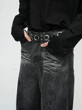 Raw Hem Jeans with Pockets - Hovatok