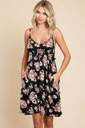 Culture Code Full Size Floral Frill Cami Dress - Hovatok