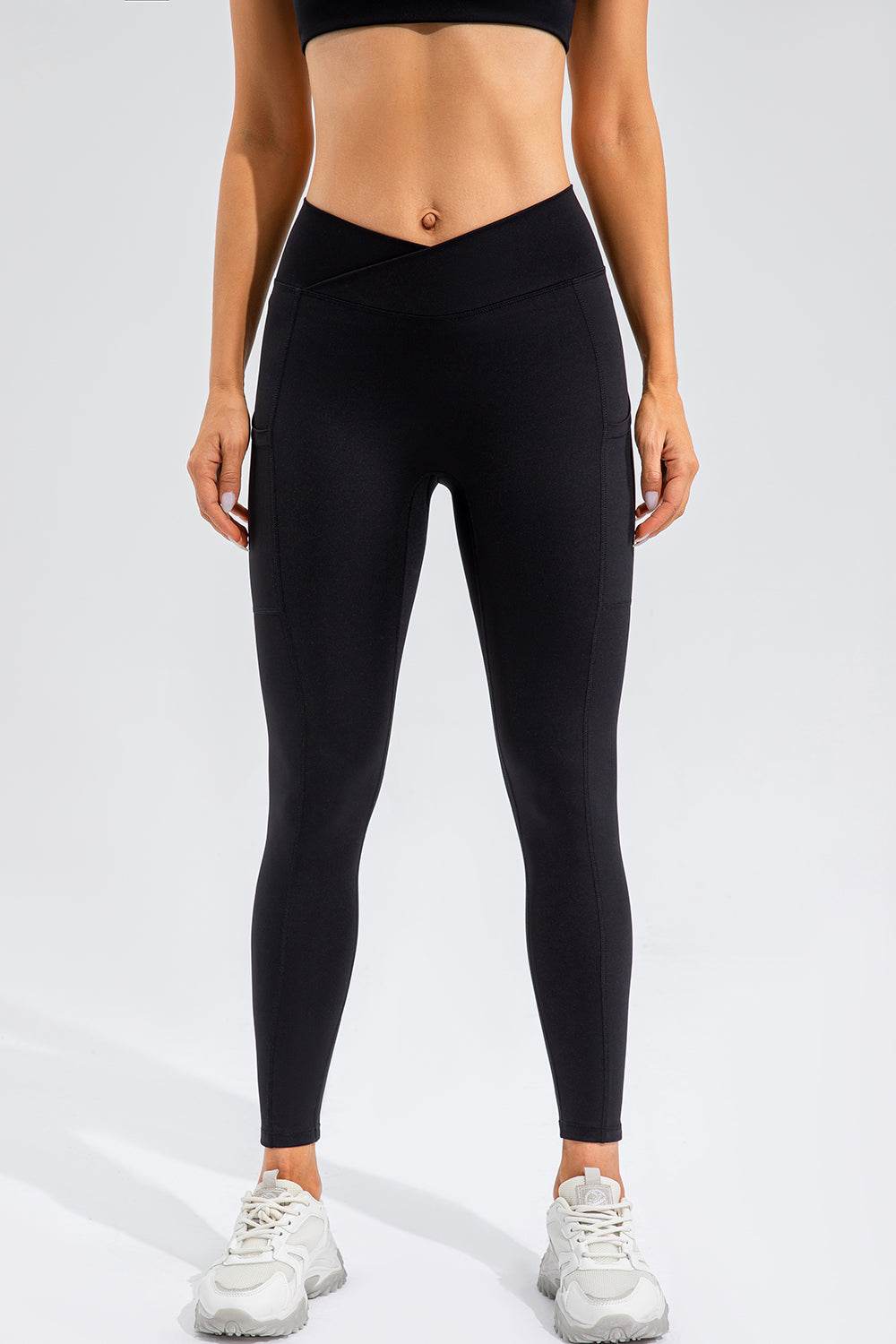 High Waist Active Leggings with Pockets - Hovatok