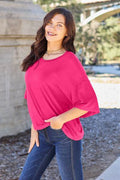 Basic Bae Full Size Round Neck Drop Shoulder T-Shirt - Hovatok