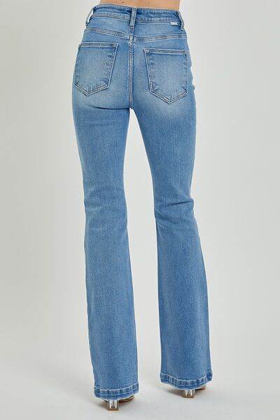 RISEN Full Size High Rise Button Fly Bootcut Jeans - Hovatok