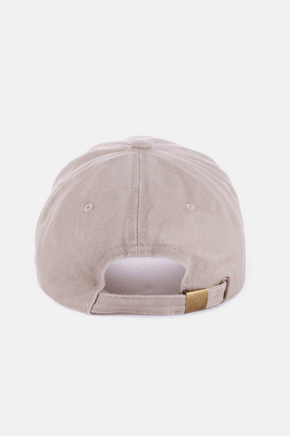 Zenana Washed Embroidered City Baseball Cap - Hovatok