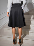 Tied Knee Length Skirt - Hovatok