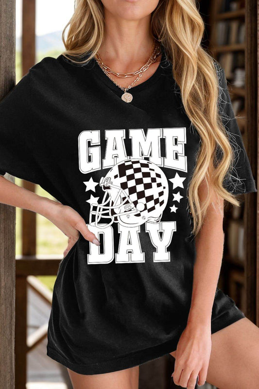 GAME DAY Round Neck Short Sleeve T-Shirt - Hovatok