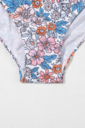 Drawstring Printed Wide Strap Swim Dress - Hovatok